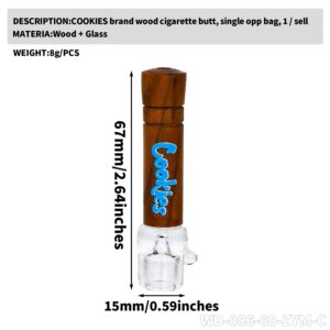 2.64″  COOKIES Wood Weed Pipe